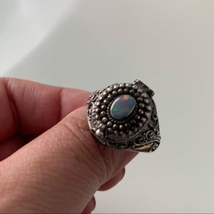 Poison Ring Sterling Silver Handmade Moonstone